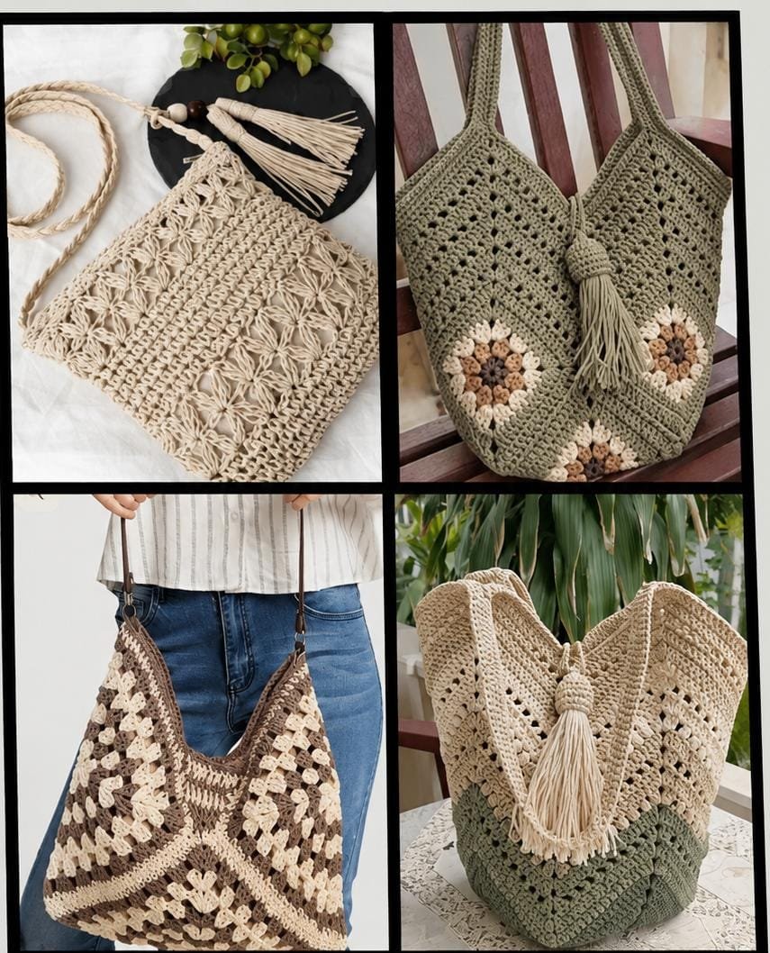 Bolsos tejidos a crochet